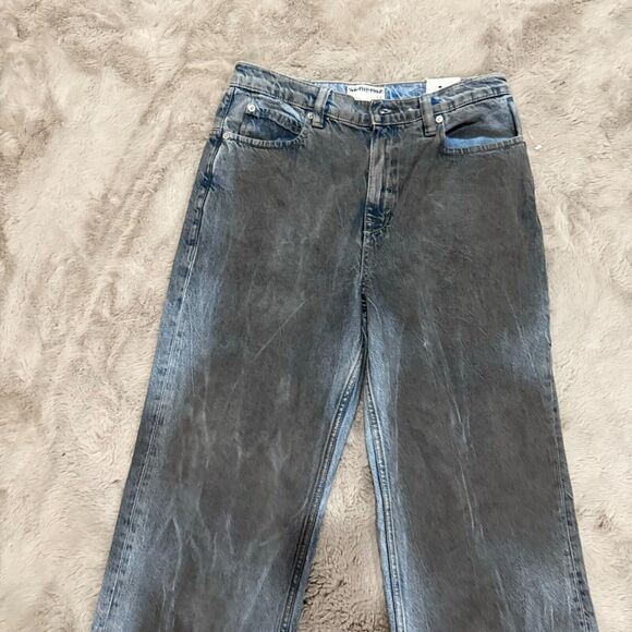 NWT Free People We The Free Tinsley Baggy High Rise Jean 28 Dark Gray Rinse Boho - Picture 4 of 16